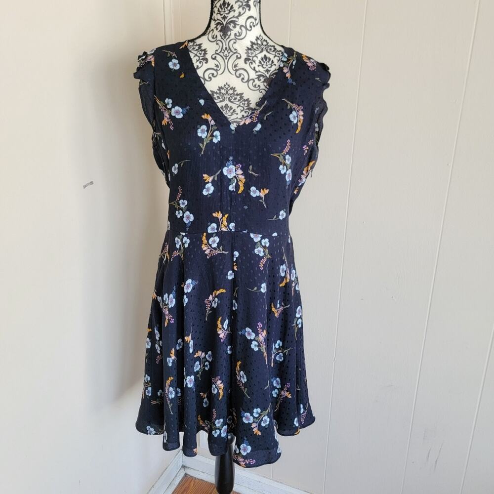 Rebecca Taylor V-neck Floral Mini Dress
